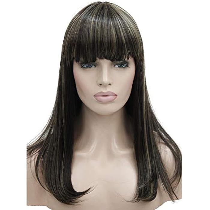 DILLARDS Lydell 14 Long Straight Wig Soft Heat Fiber Hair Cute Neat Bang Under Shoulder Full Wig (6Tt24B) - Image 4